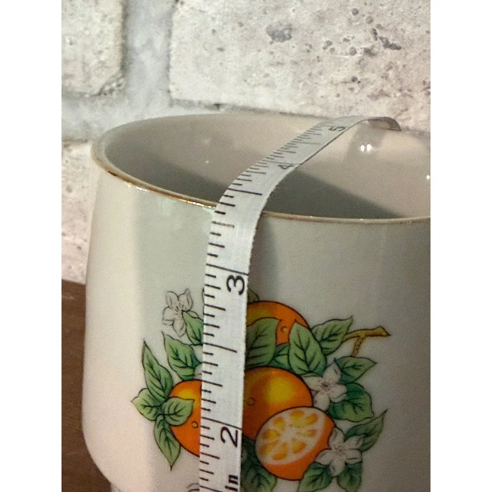 Vintage Ceramic Florida Oranges Retro MCM 1970's Souvenir Coffee Mug Juice Cup